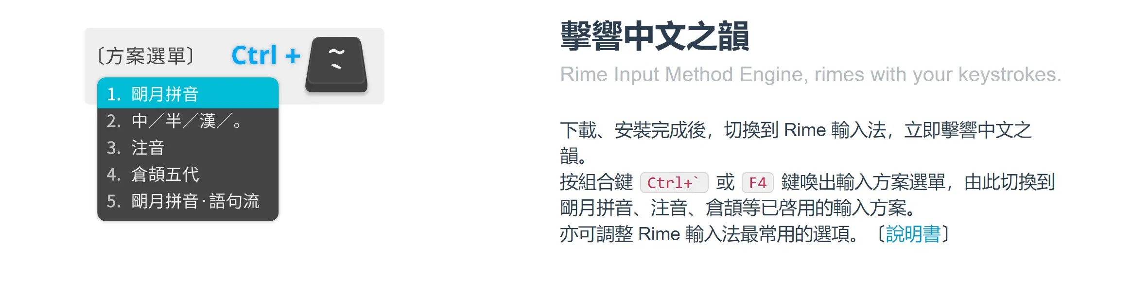 RIME 小狼毫输入法！繁体字输入法推荐 -1